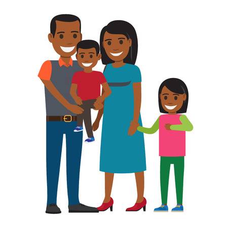 124256097-stock-vector-two-parents-with-little-children-smiling-african-american-couple-in-casual-clothing-with-son-and-dau